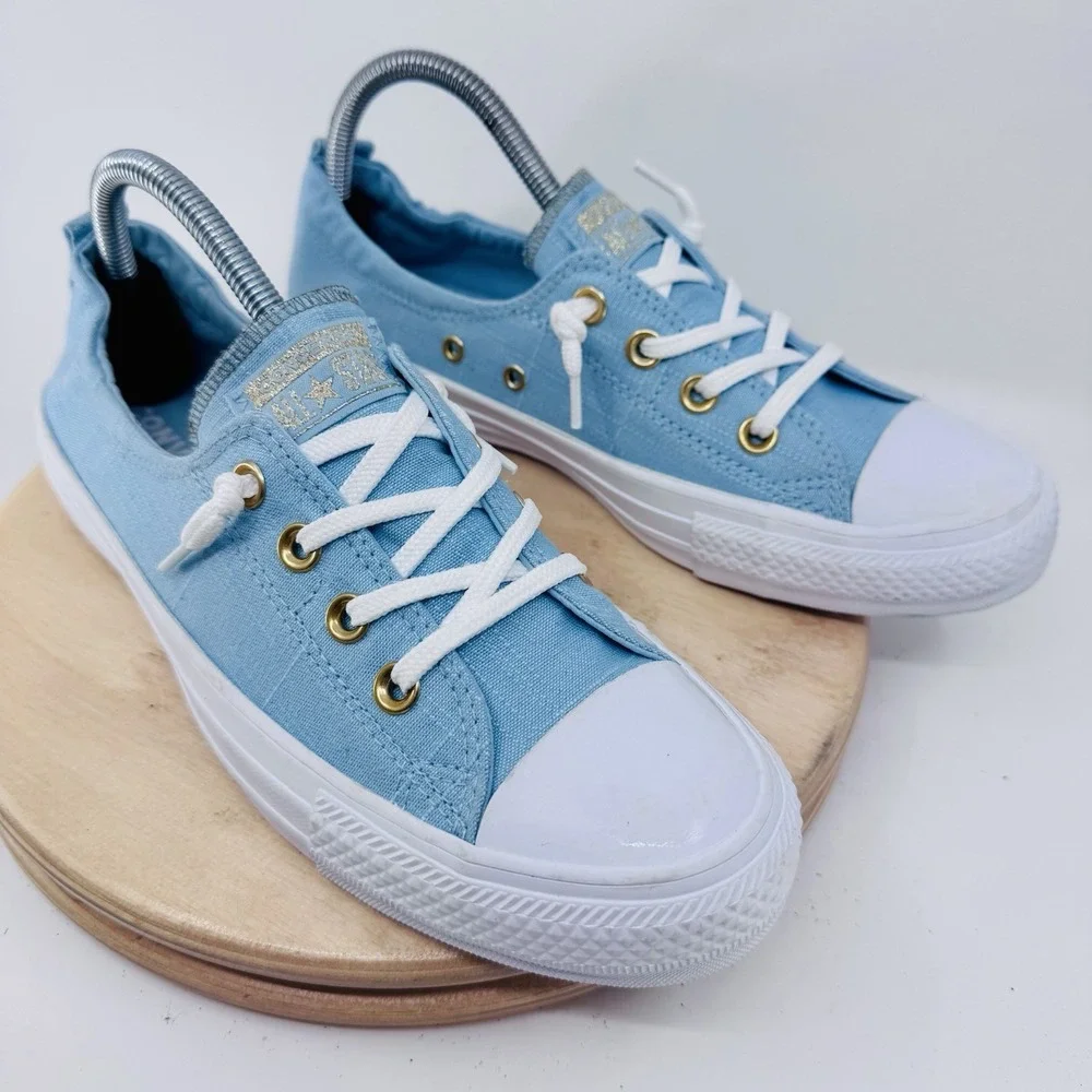 Converse  All Star Shoreline Womens 9 light Blue Slip On Canvas Shoes slip on
